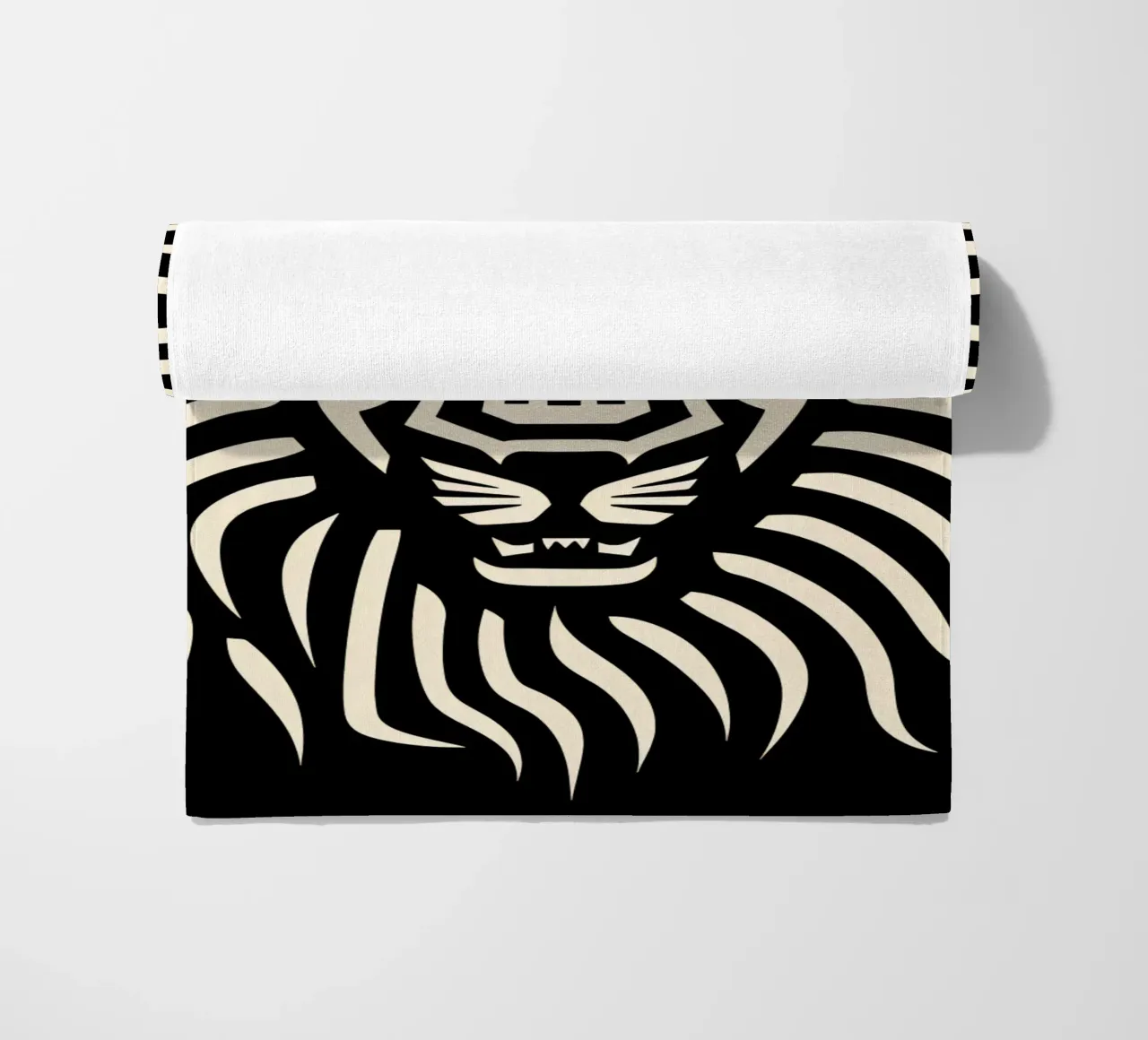Lion head design beach towel by Autofocus