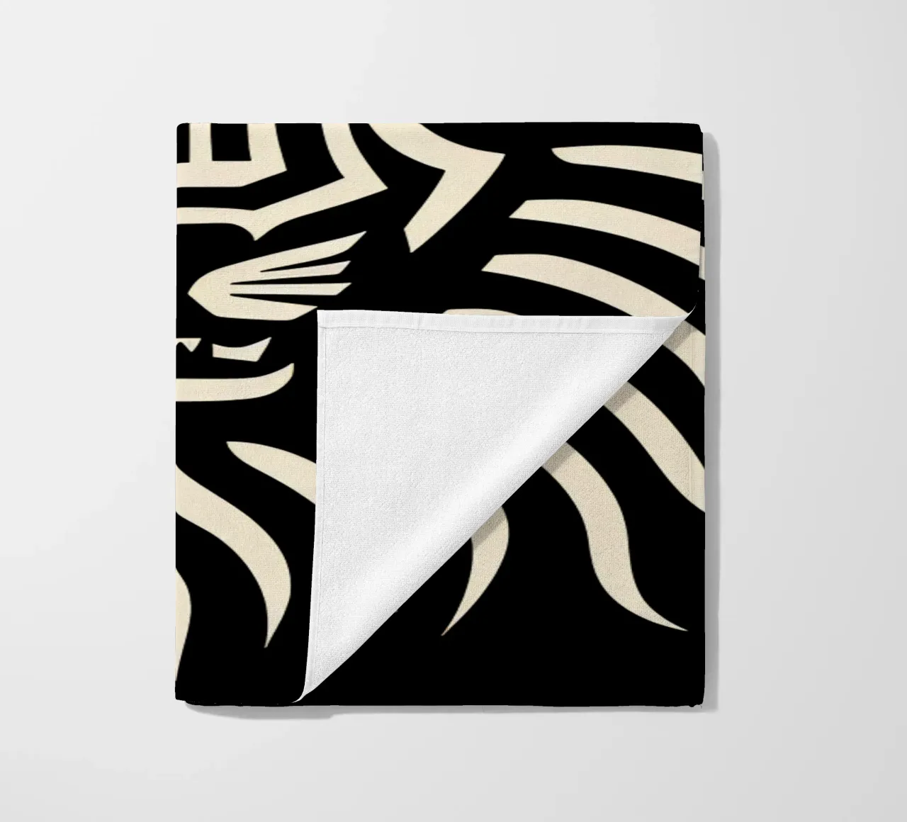 Ontwerp met leeuwenkop strandhanddoek van Autofocus