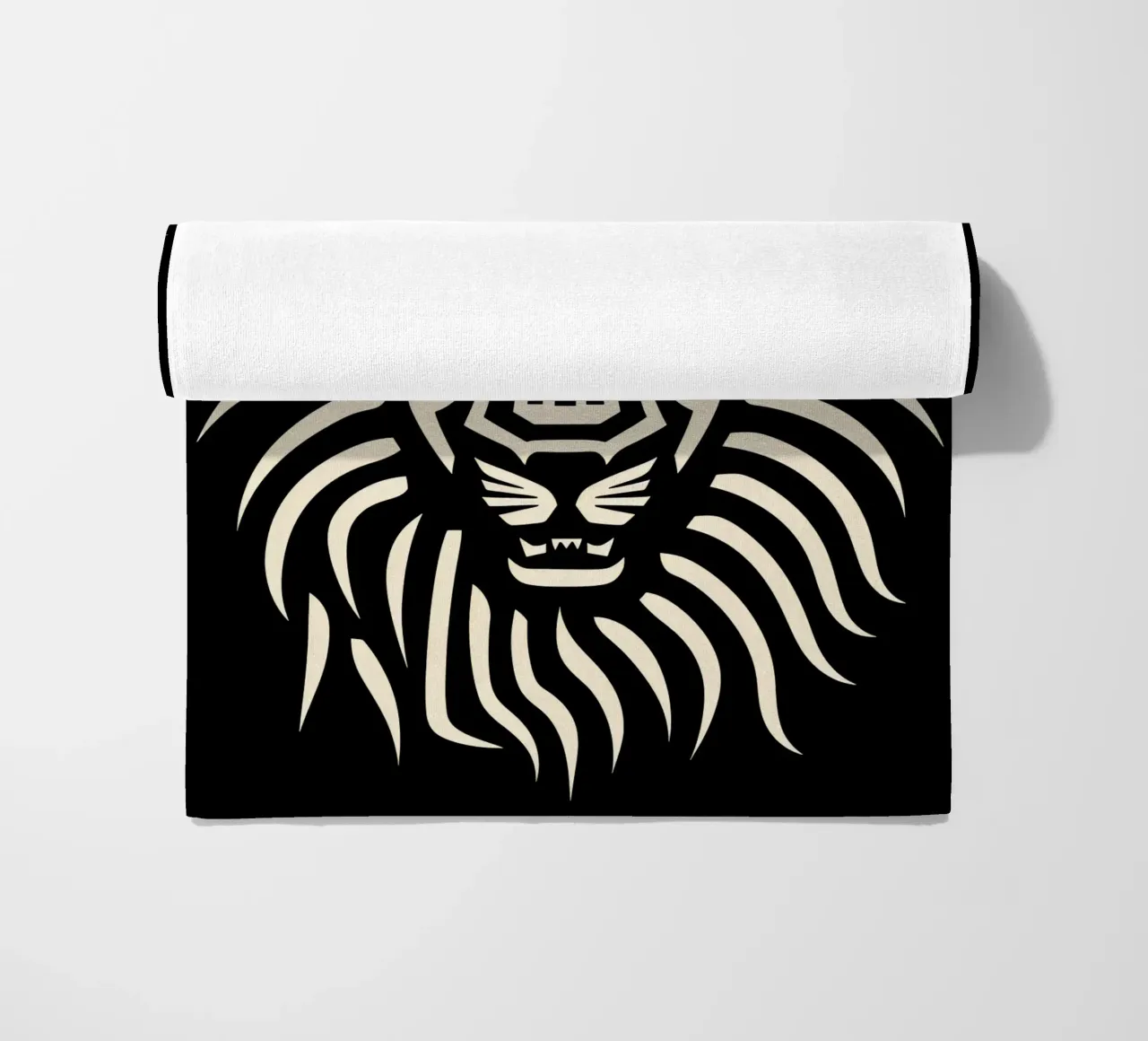 Lion head design beach towel by Autofocus