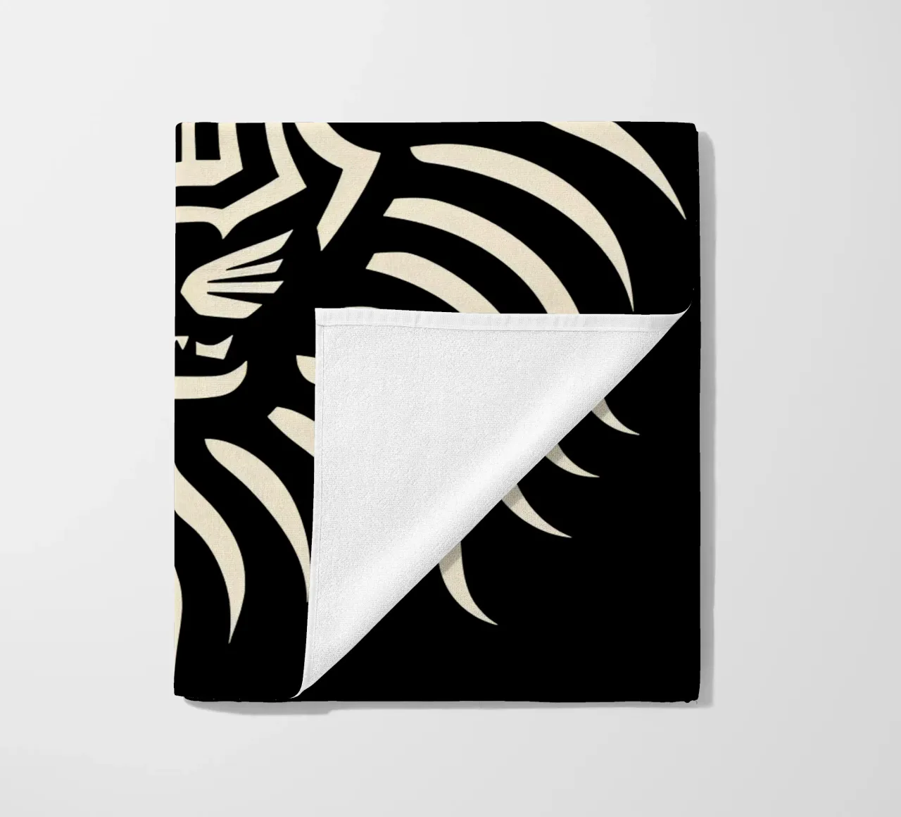 Ontwerp met leeuwenkop strandhanddoek van Autofocus
