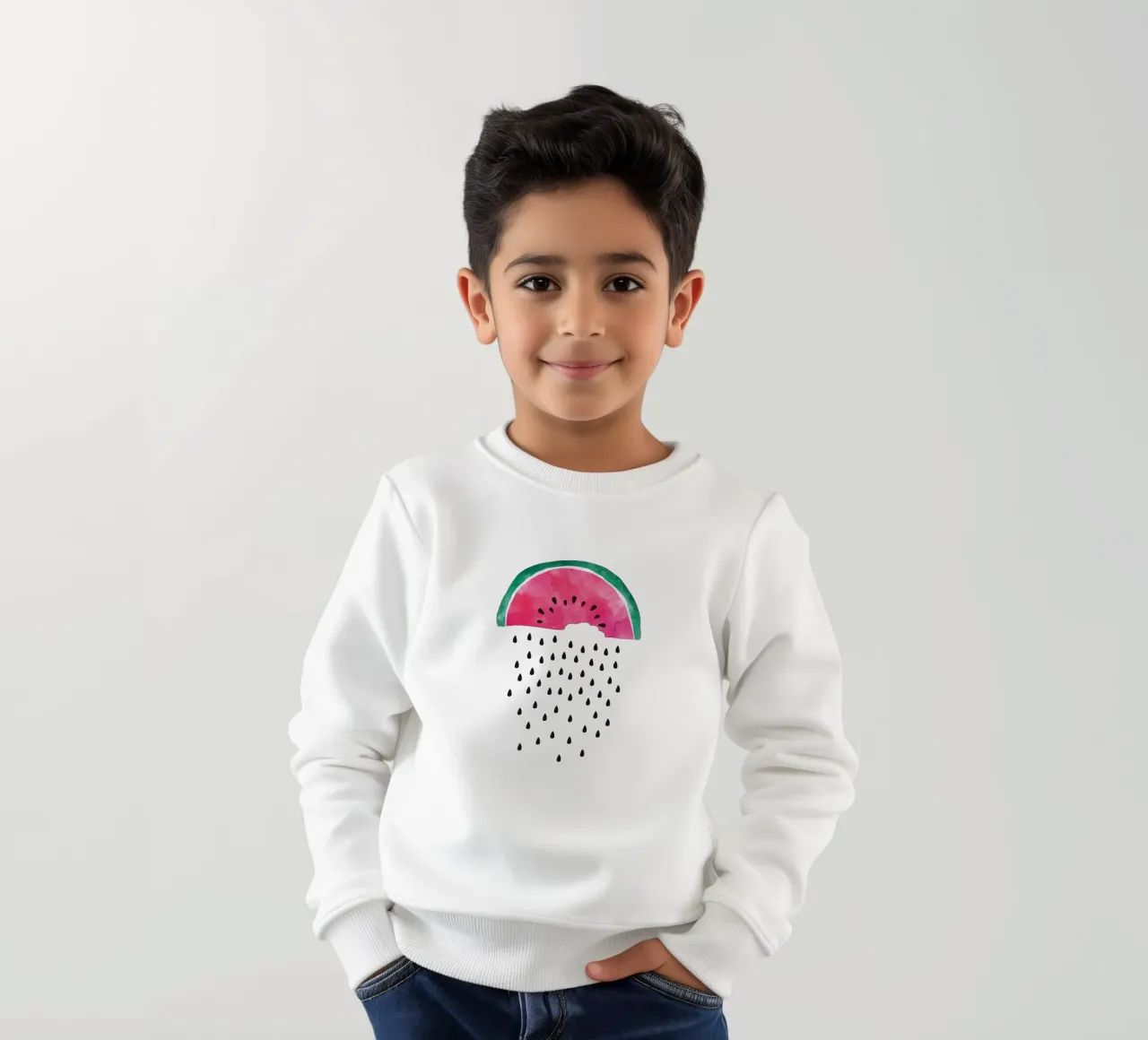 Watermelon Rain kids sweatshirt by Orara Studio