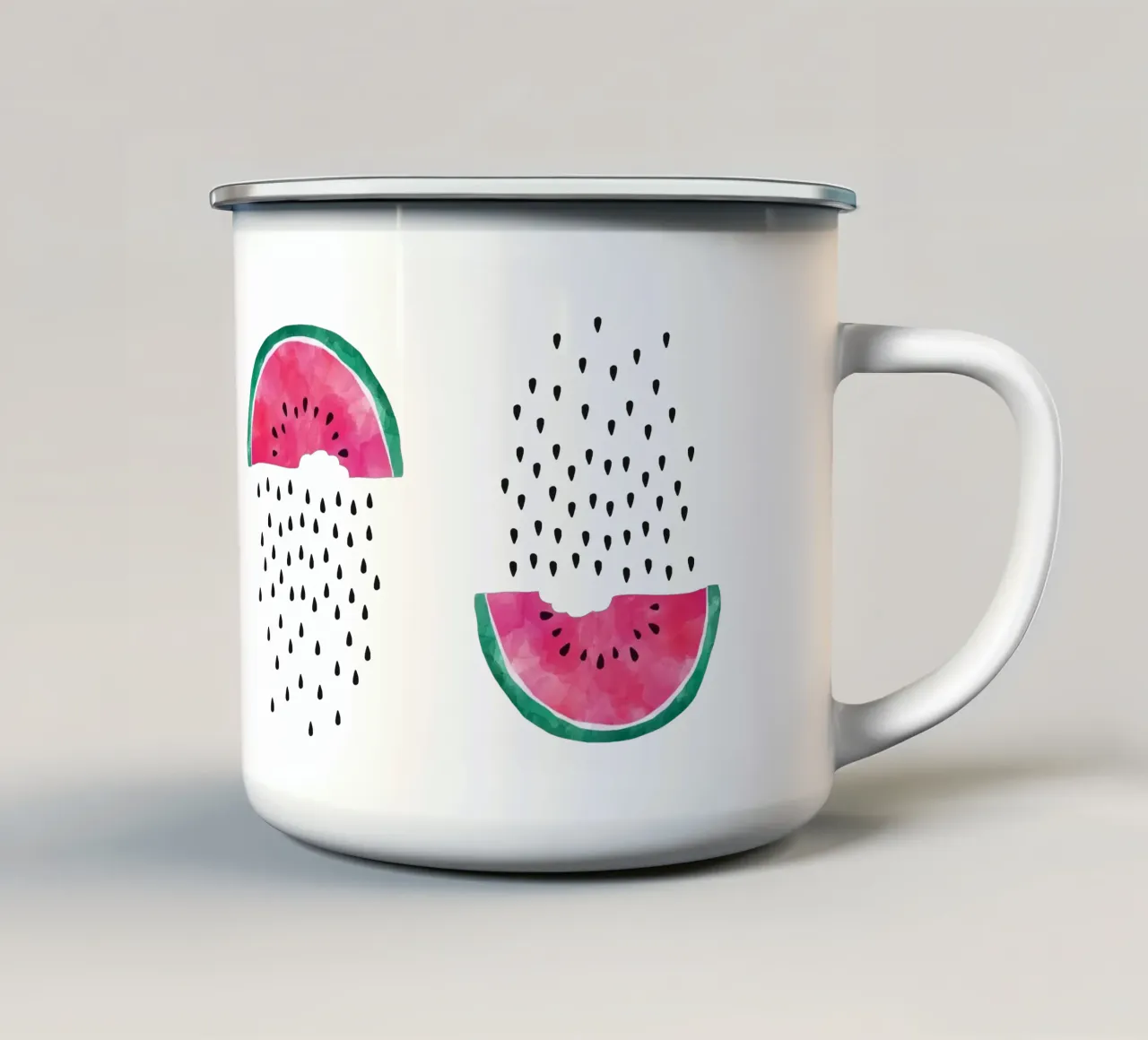 Pioggia di angurie tazza in smalto da Orara Studio