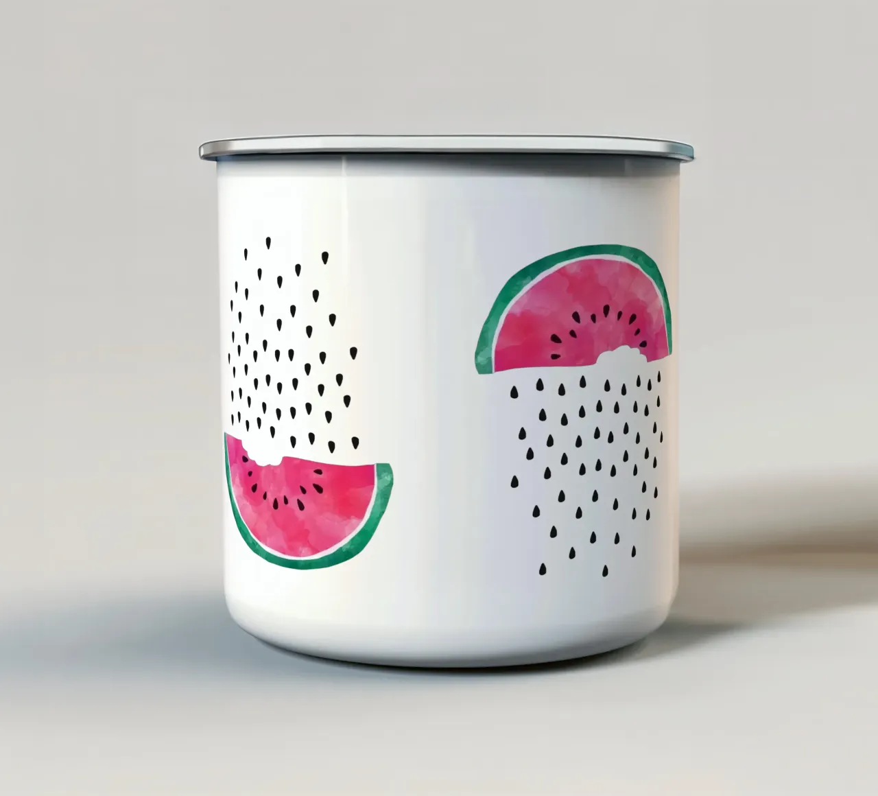Pioggia di angurie tazza in smalto da Orara Studio