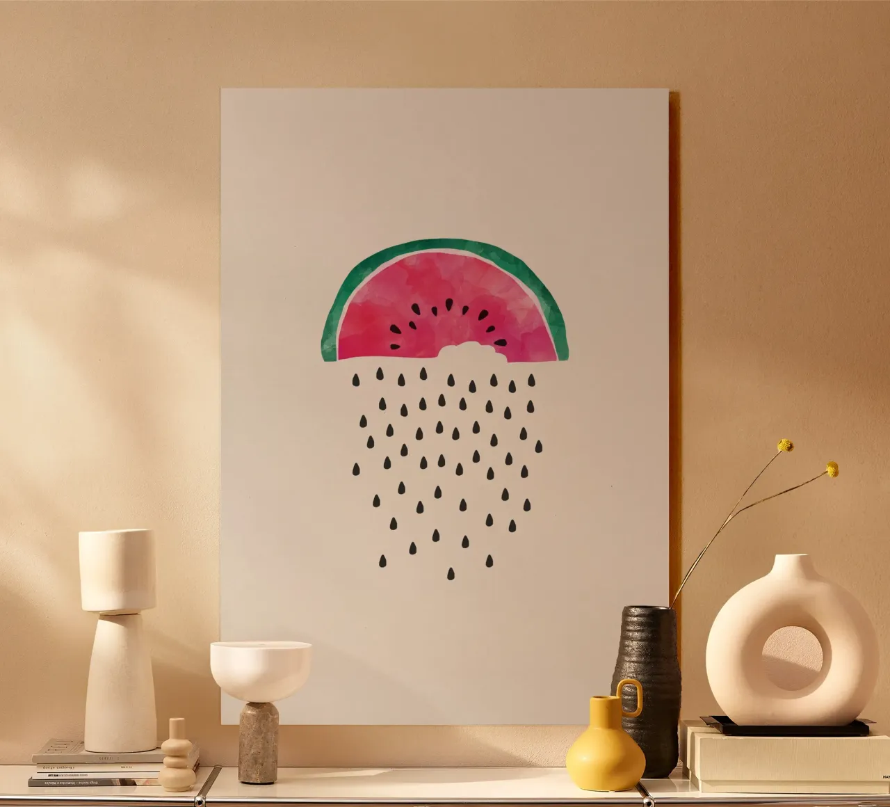 Wassermelone Regen Alu-Dibond von Orara Studio