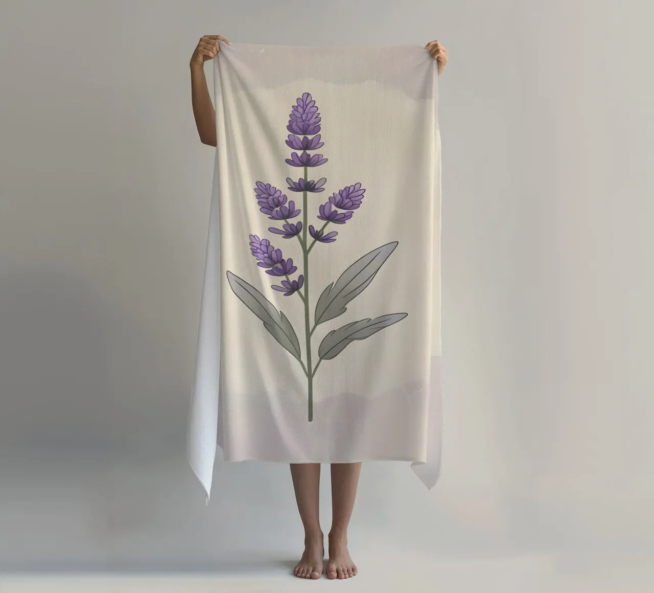 vettore lavanda telo mare da botanical shop