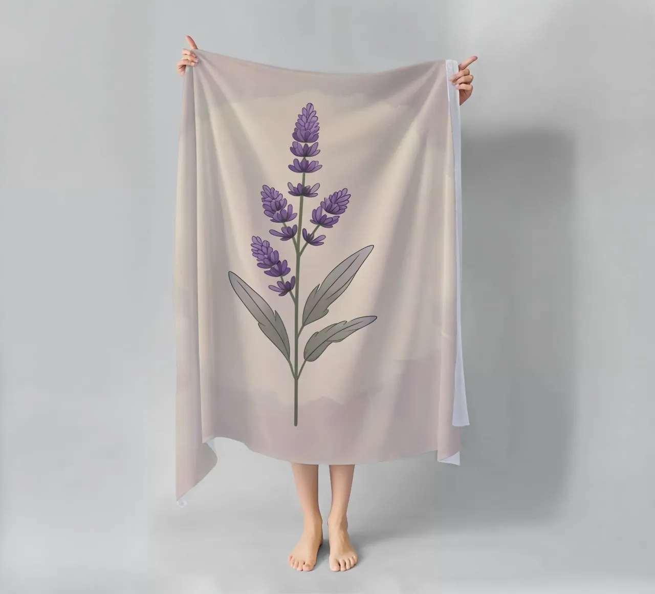 vettore lavanda telo mare da botanical shop