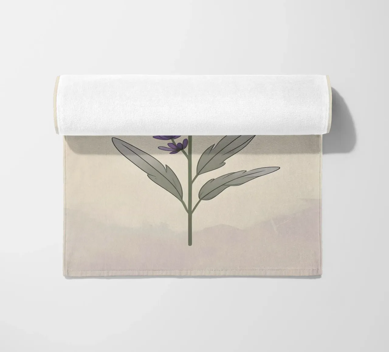 vettore lavanda telo mare da botanical shop