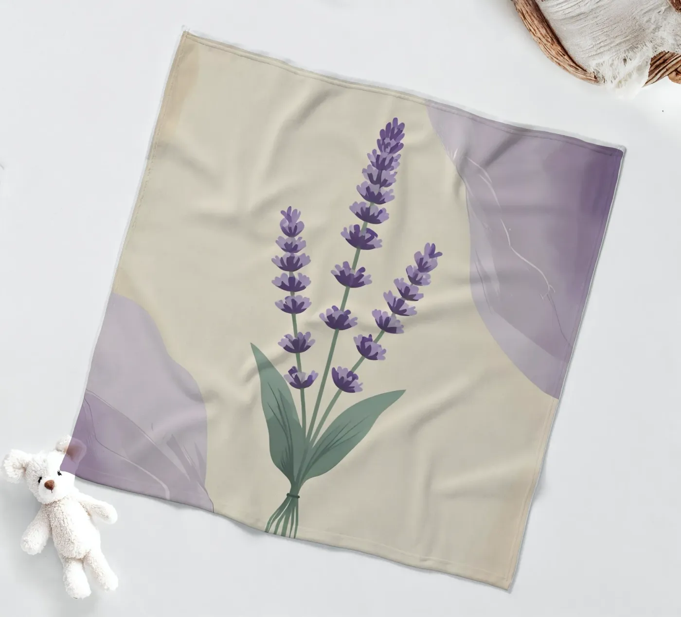 lavender vector fleece blanket by botanical shop
