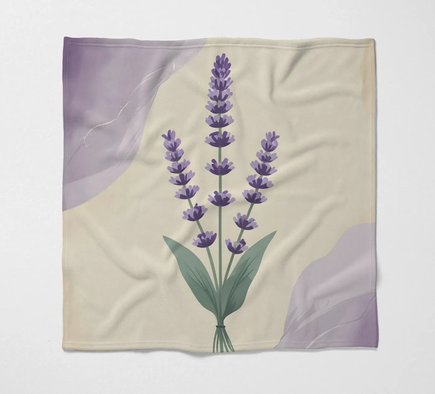 lavender vector fleece blanket by botanical shop