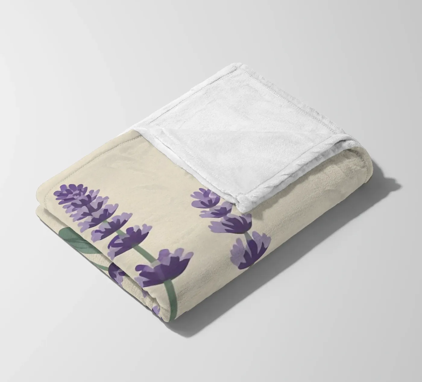lavender vector fleece blanket by botanical shop