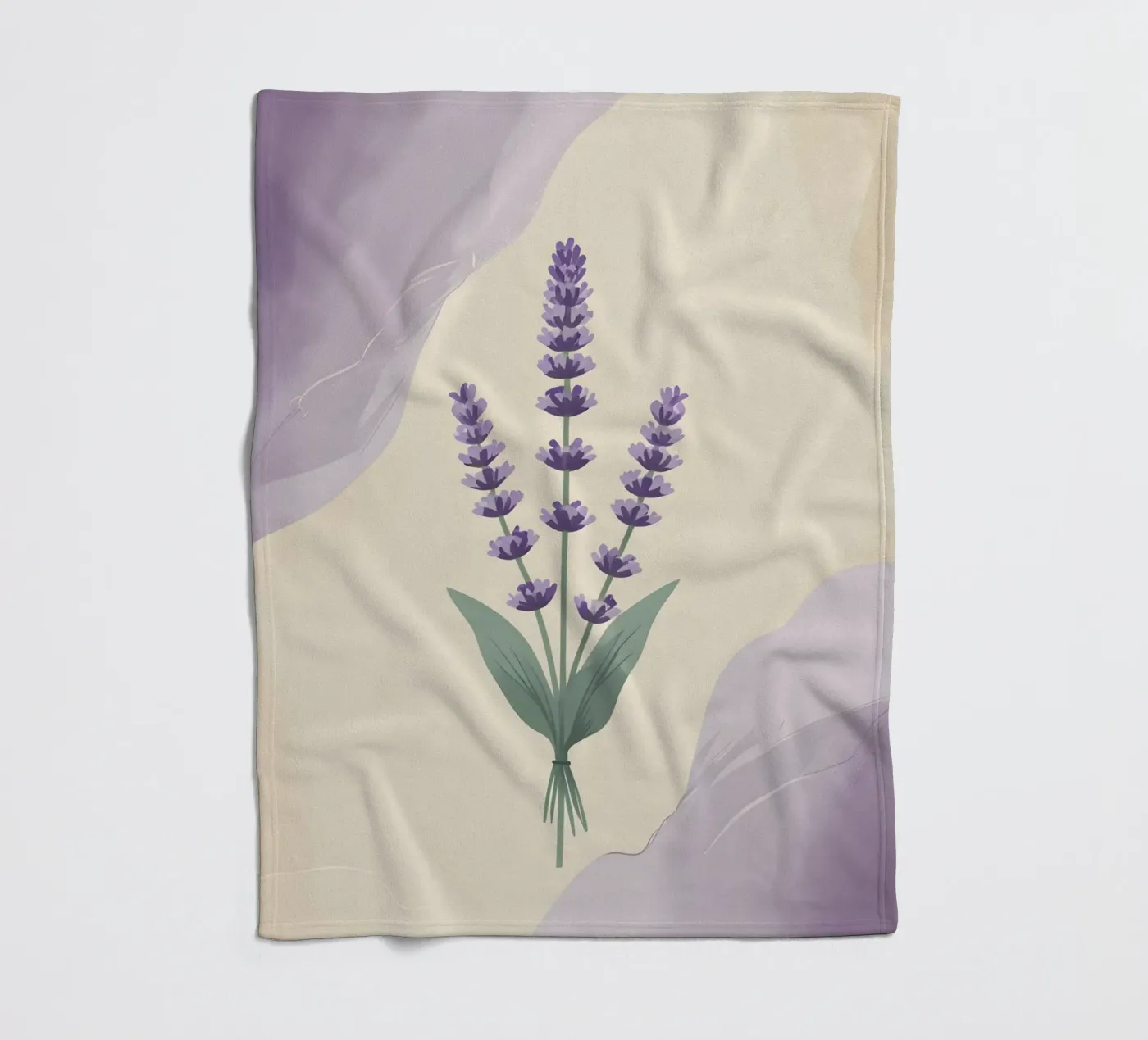 lavender vector fleece blanket by botanical shop