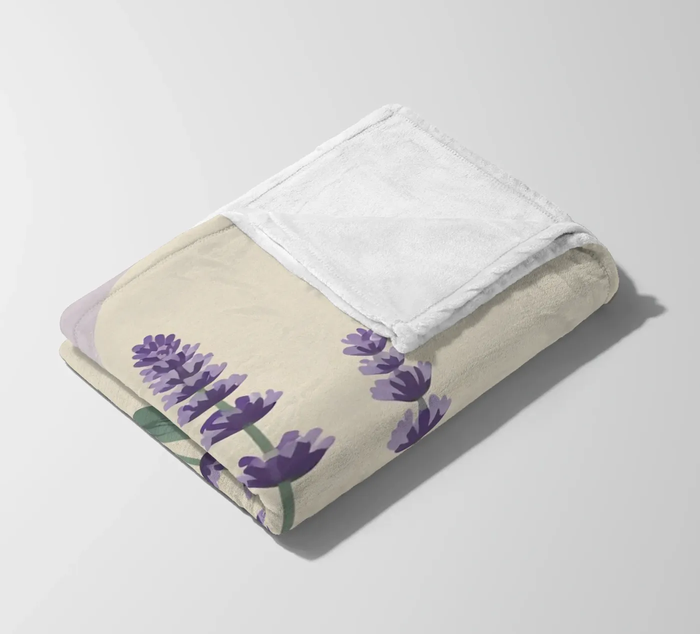 lavender vector fleece blanket by botanical shop