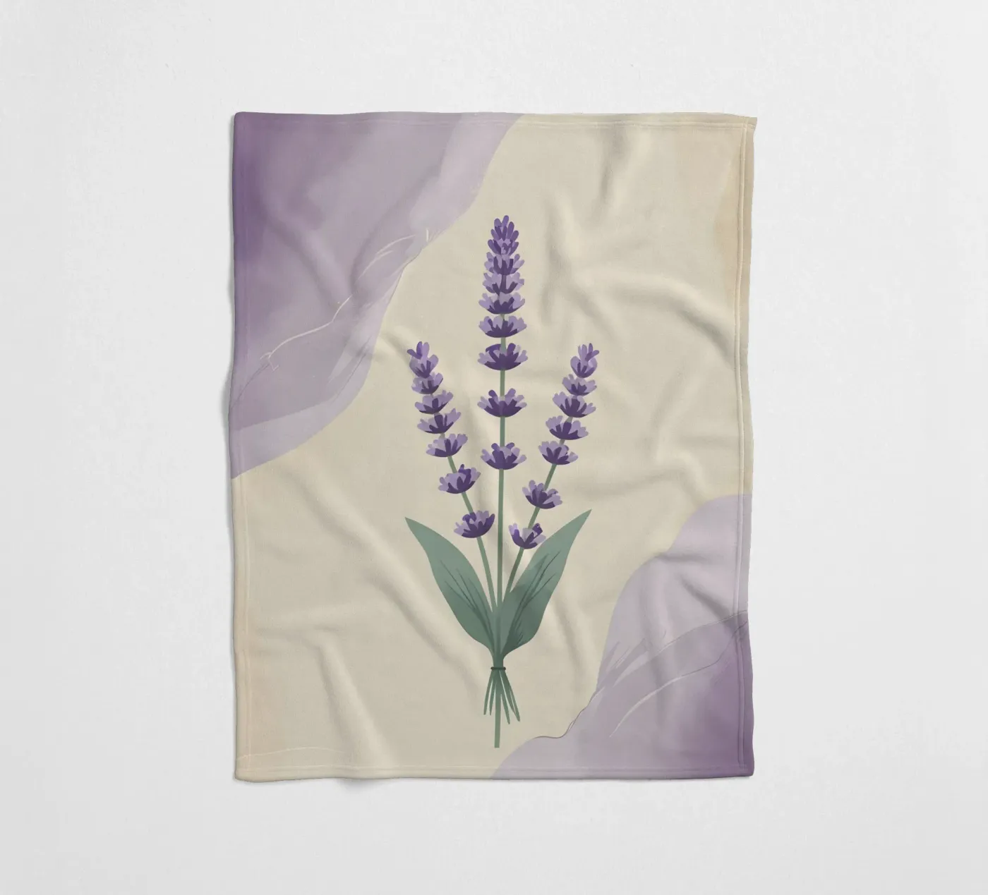 lavender vector fleece blanket by botanical shop