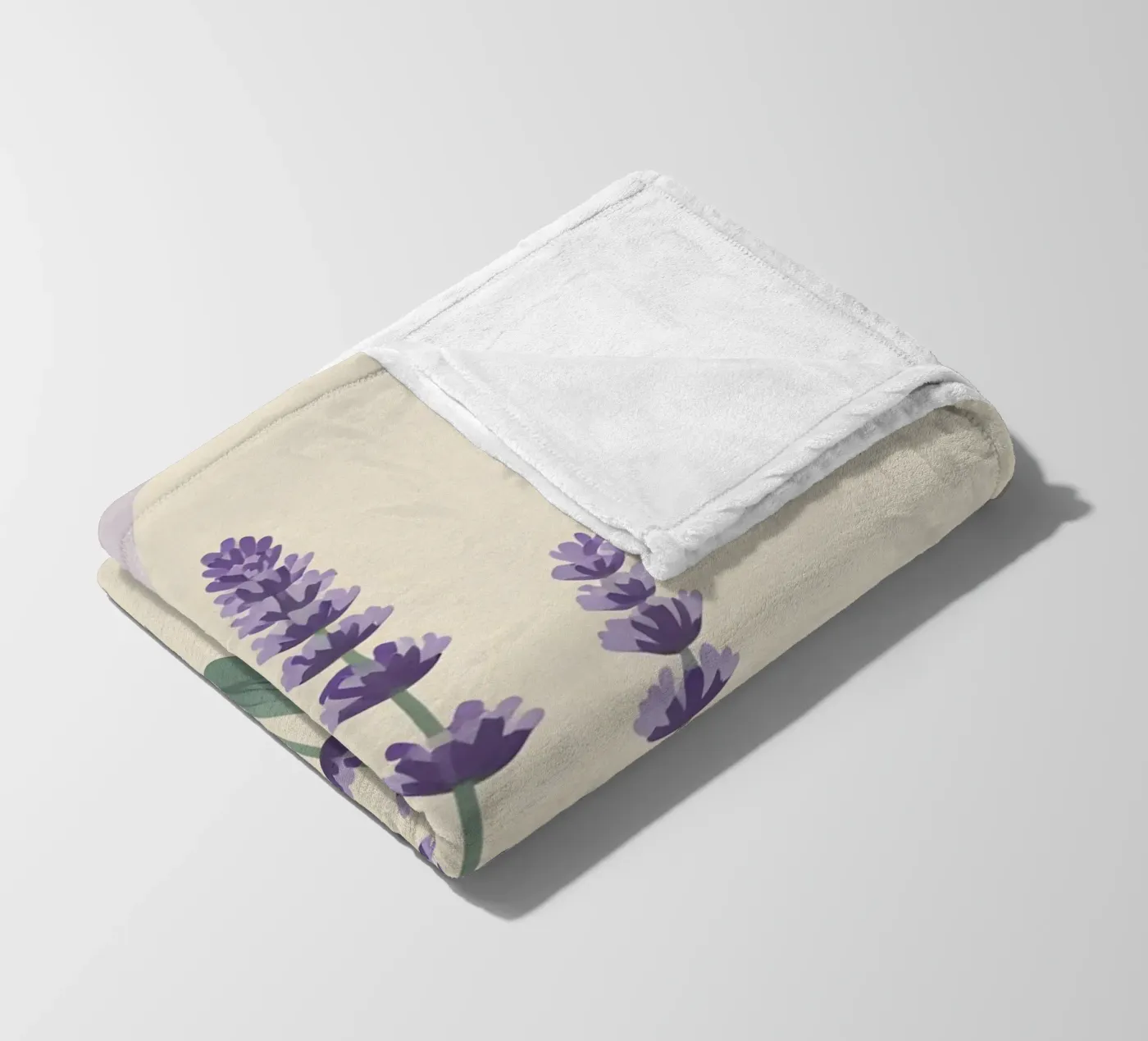 lavender vector fleece blanket by botanical shop