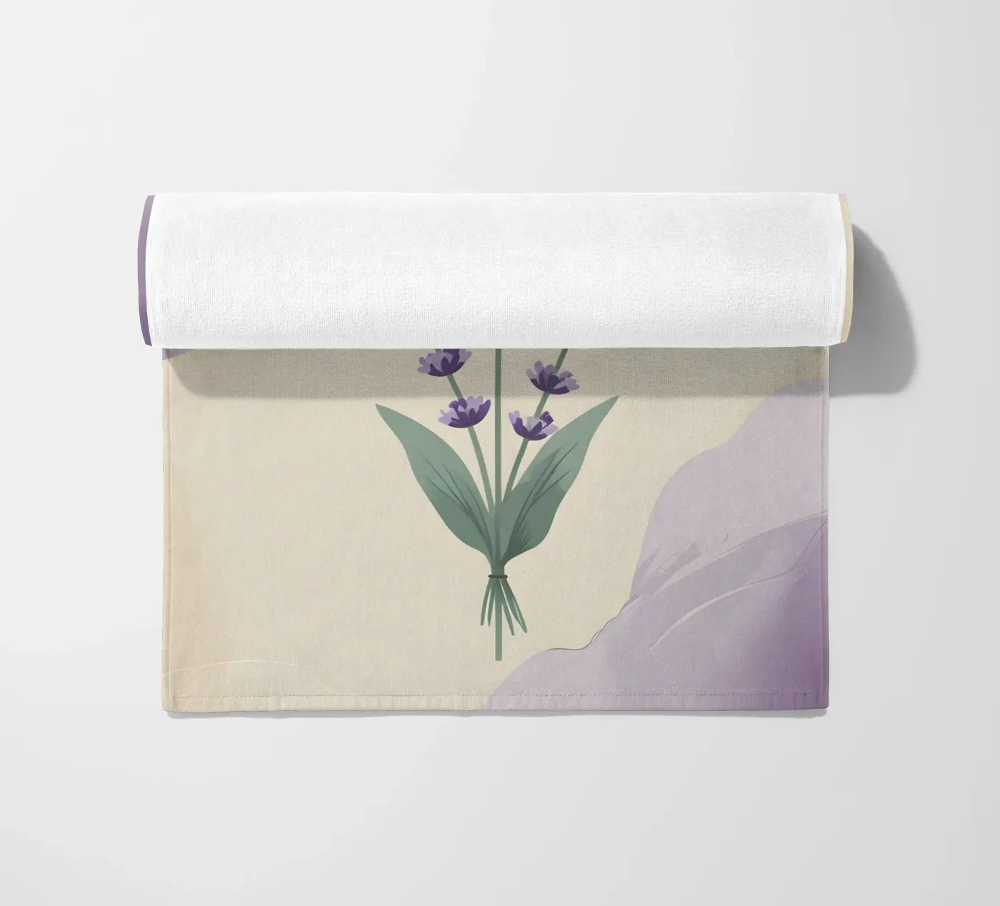 lavender vector beach towel by botanical shop