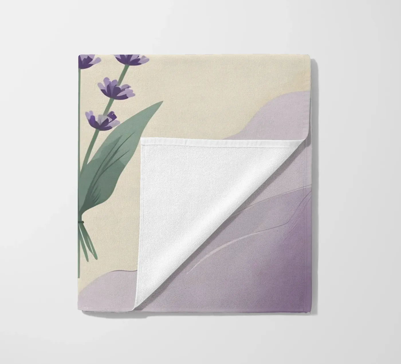 lavender vector beach towel by botanical shop