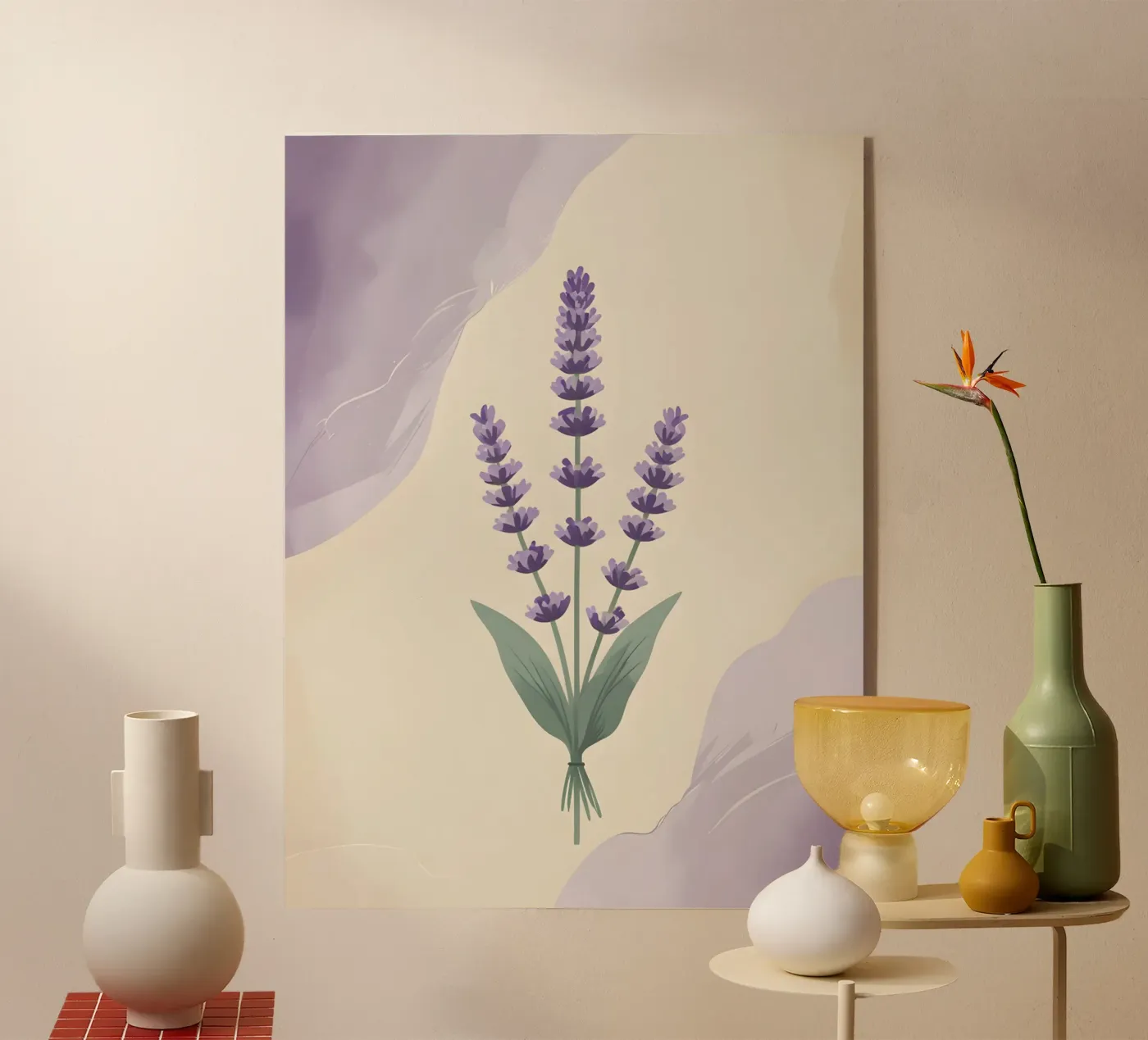 lavender vector acrylic glass by botanical shop