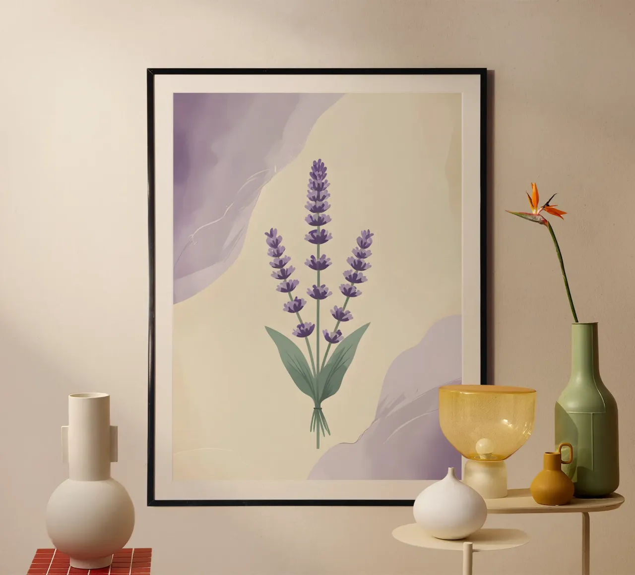 lavender vector poster by botanical shop