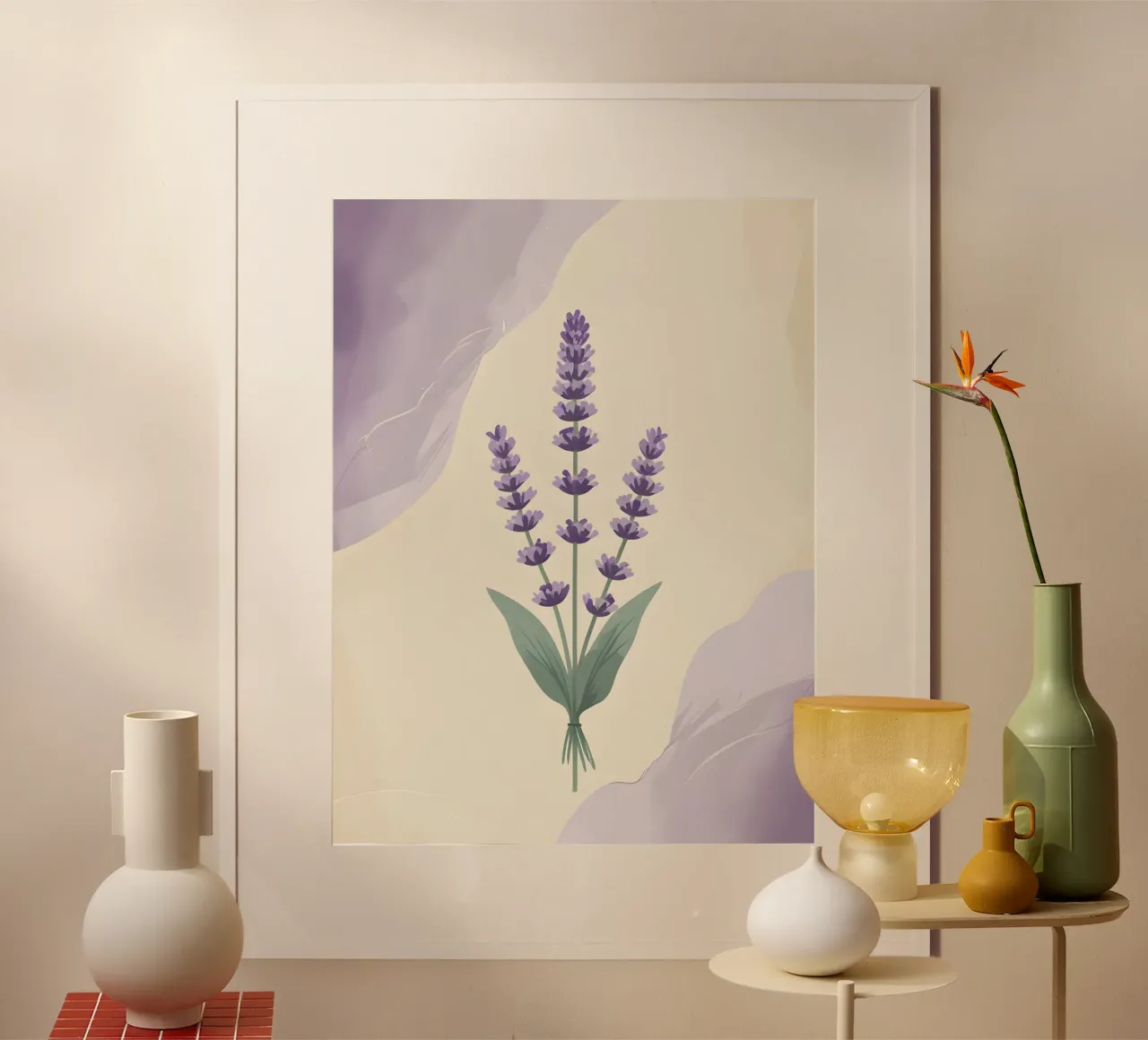 lavender vector poster by botanical shop