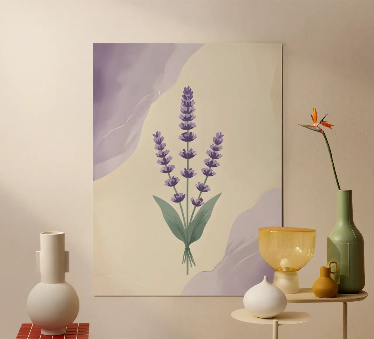 lavender vector poster by botanical shop