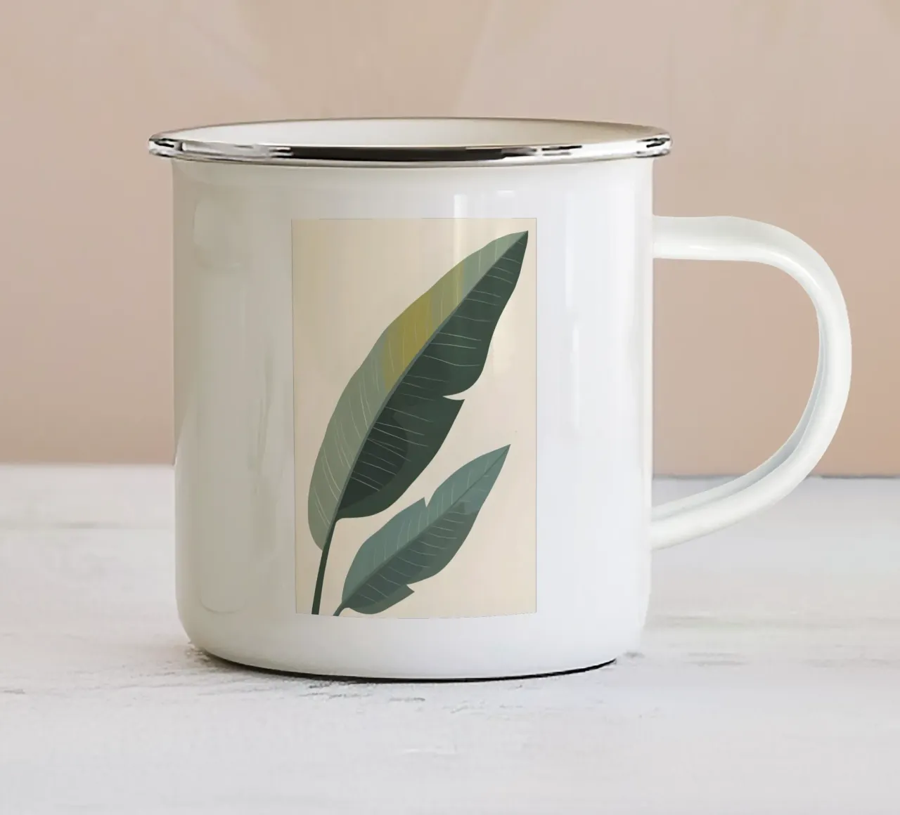 banana leaf tazza in smalto da botanical shop