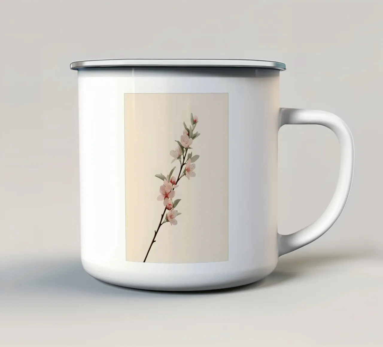 ciliegio in fiore tazza in smalto da botanical shop
