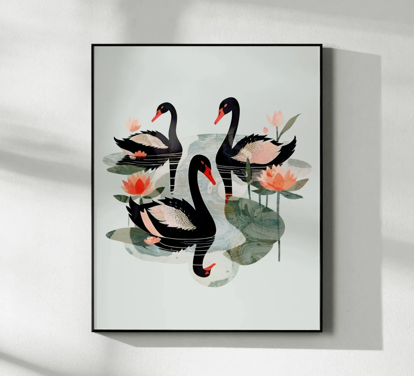 Zwarte Zwanen acryl van 83oranges.com