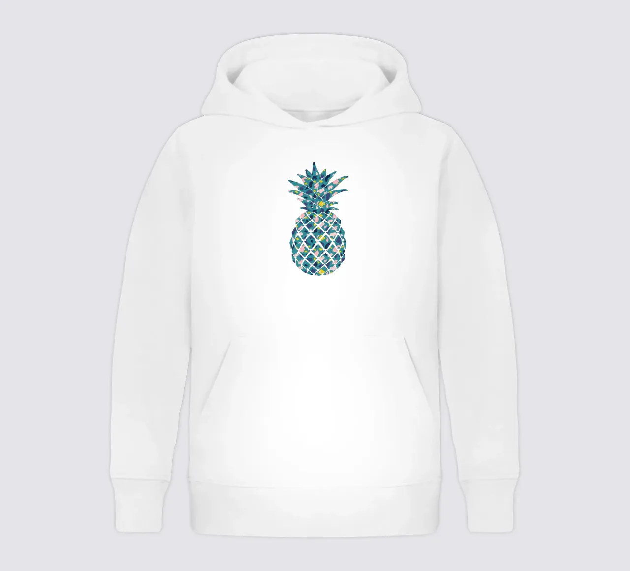 Teal Pineapple kids hoodie by Orara Studio