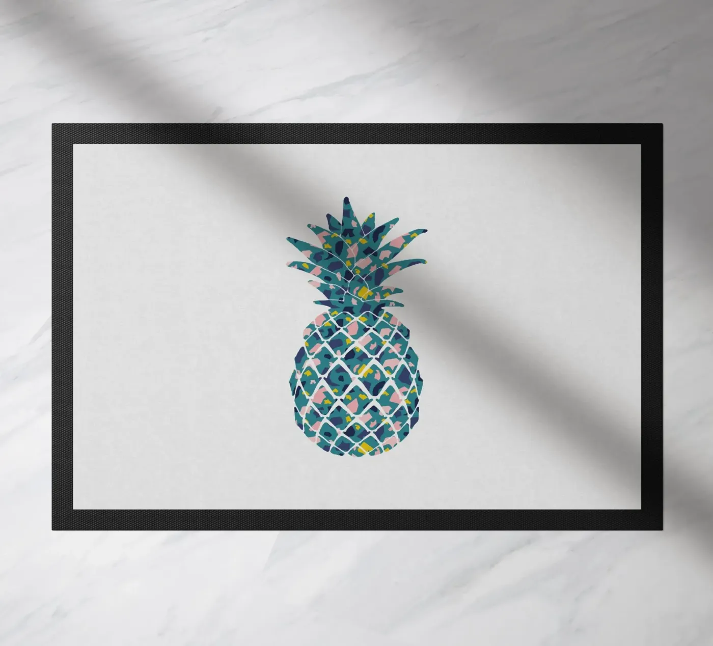 Teal Pineapple doormat by Orara Studio