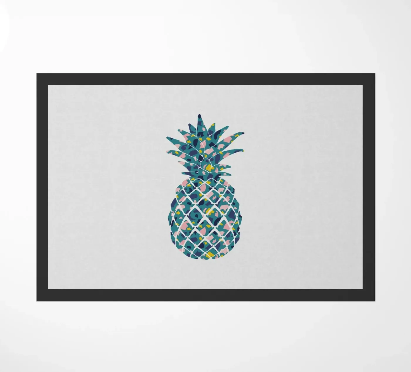 Teal Pineapple doormat by Orara Studio