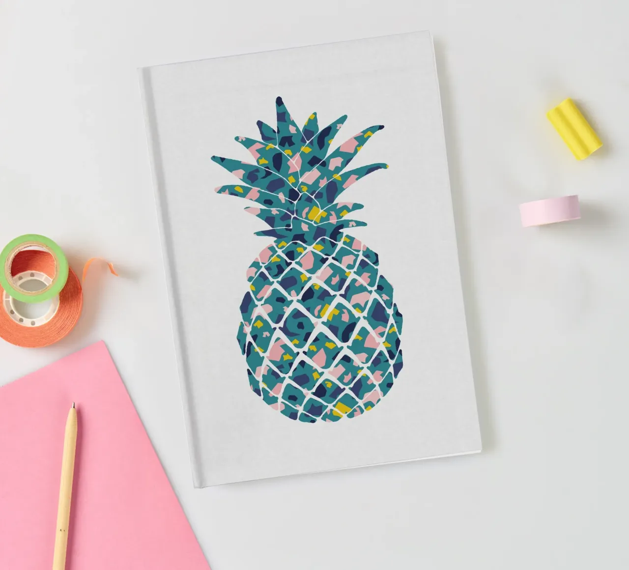 Teal Pineapple notebook by Orara Studio