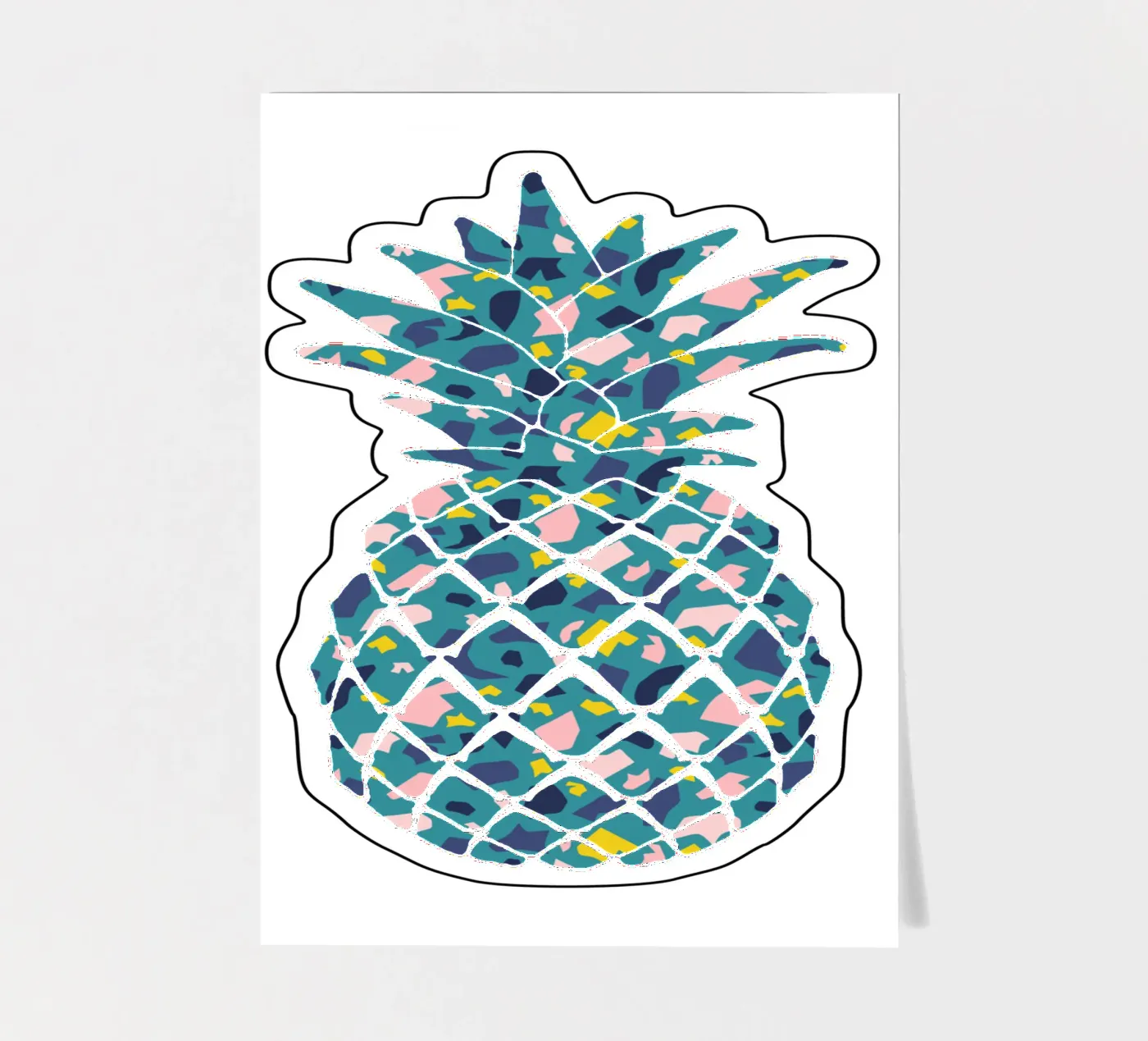 Teal Pineapple sticker sheet by Orara Studio