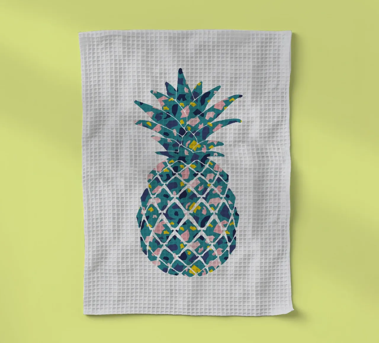 Teal Pineapple tea towel by Orara Studio