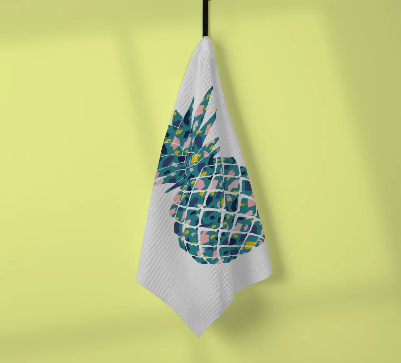 Teal Pineapple tea towel by Orara Studio
