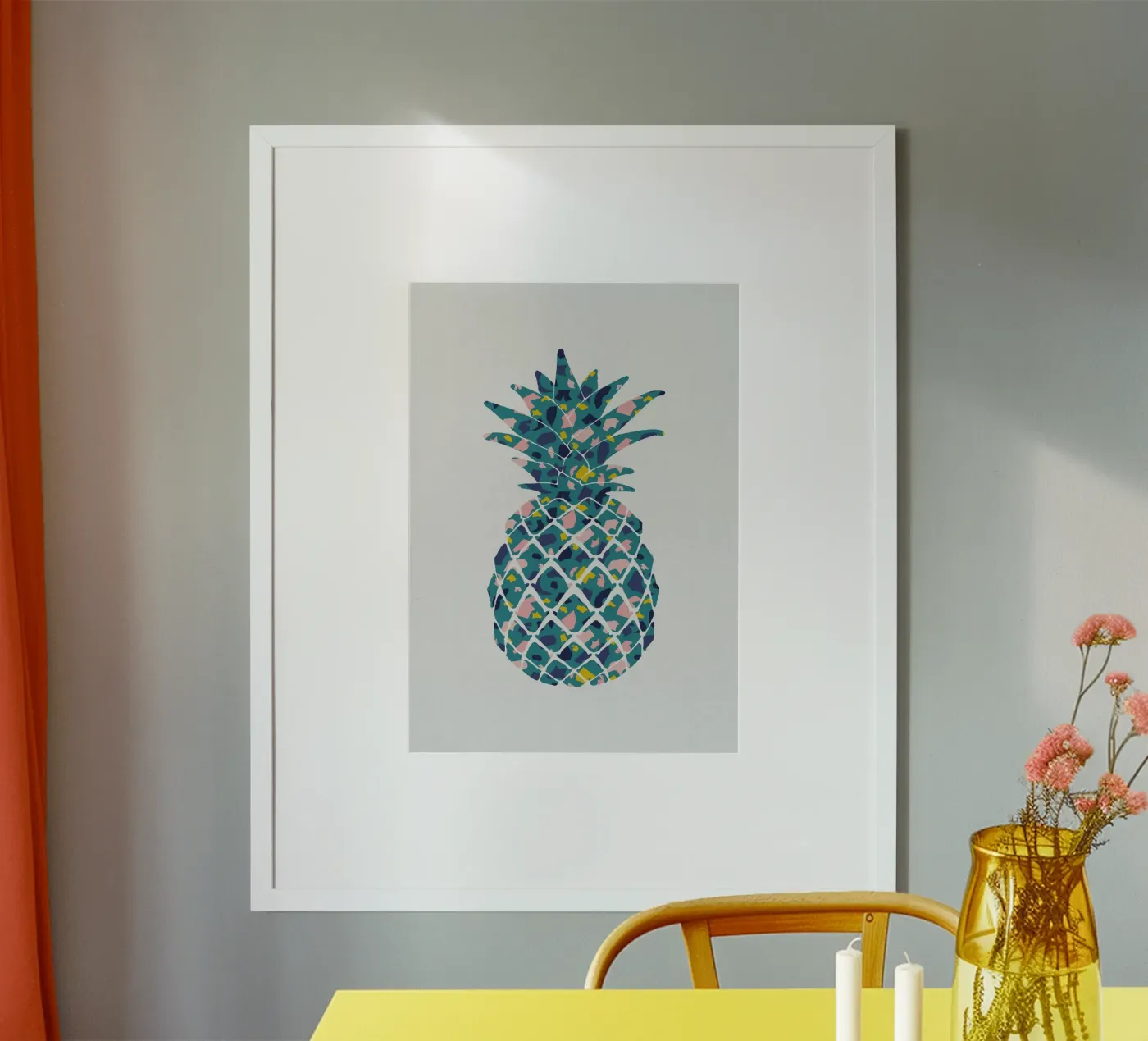 Teal Pineapple poster da Orara Studio