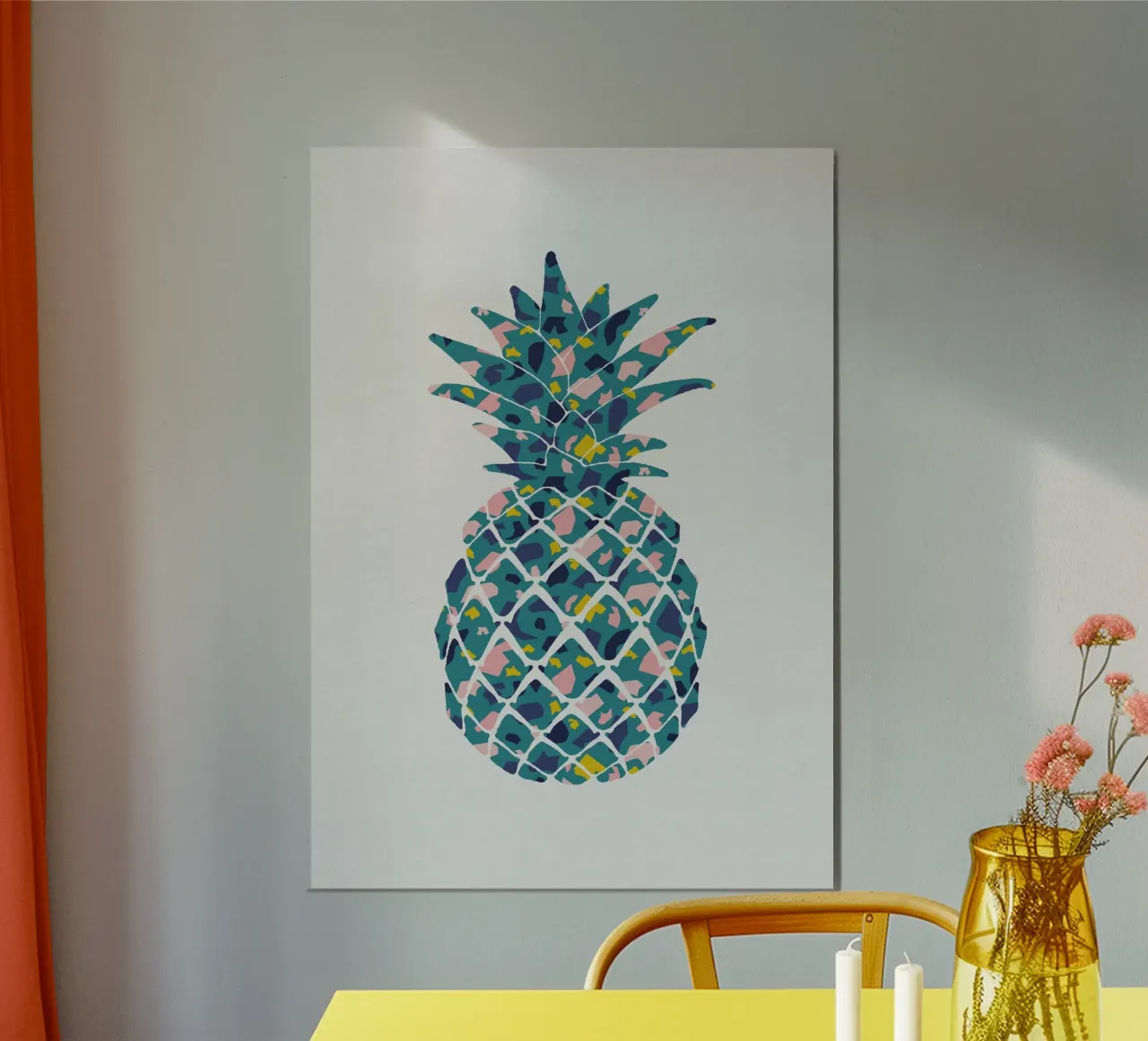 Teal Pineapple poster by Orara Studio
