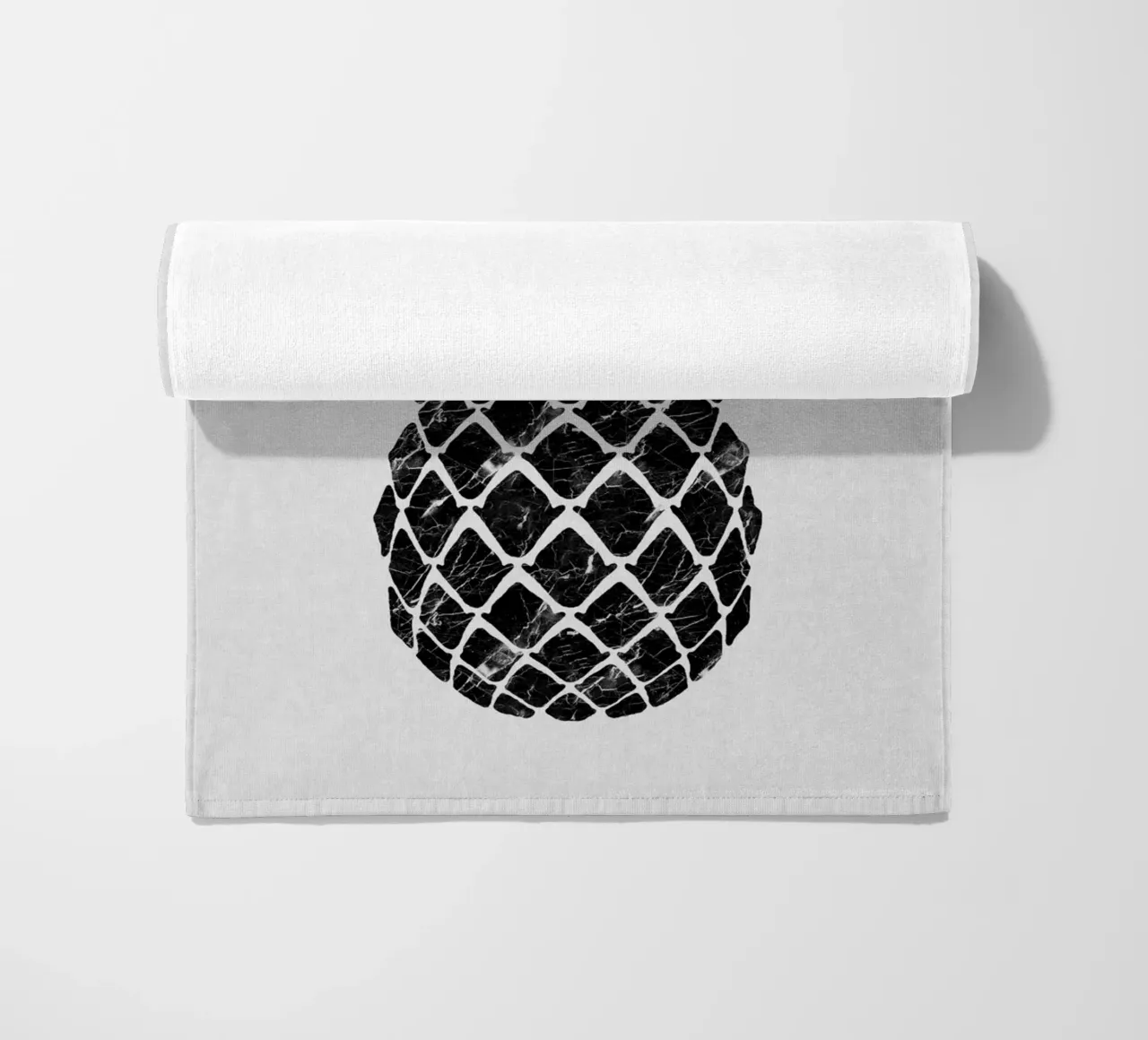 Marble Pineapple beach towel by Orara Studio