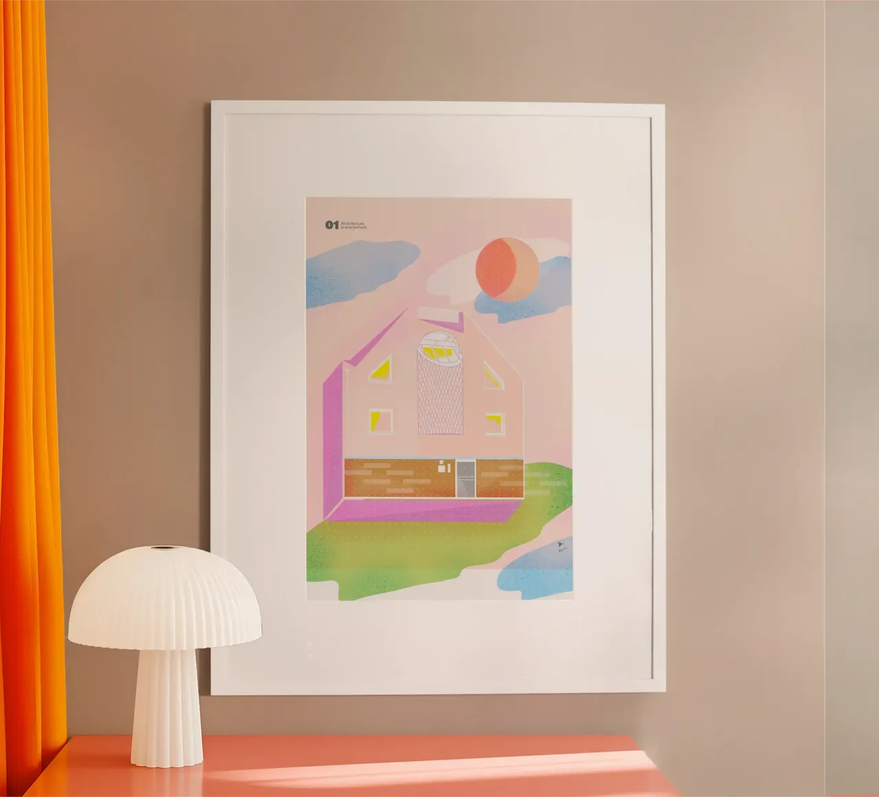 L'architecture est partout - rose hahnemühle de Keva Epale