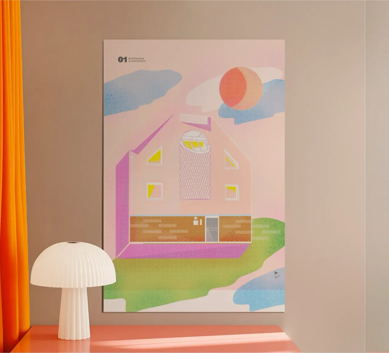 L'architecture est partout - rose hahnemühle de Keva Epale