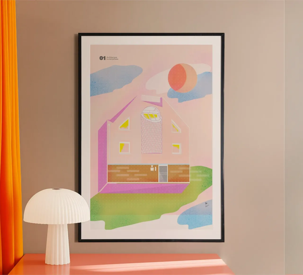 L'architecture est partout - rose hahnemühle de Keva Epale