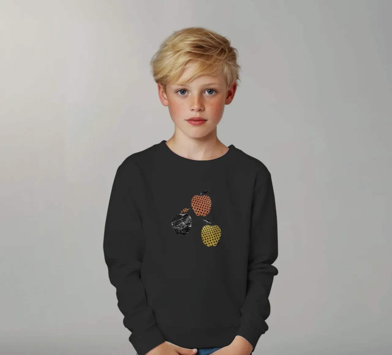 Scandi Apples felpa bambino da Orara Studio