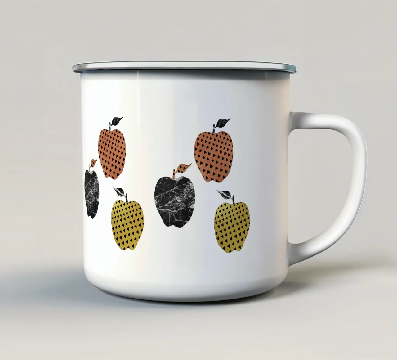 Scandi Apples tazza in smalto da Orara Studio