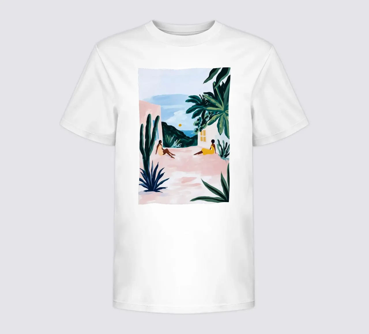 Sunset Courtyard kids t-shirt by BALIKA HOMES ART