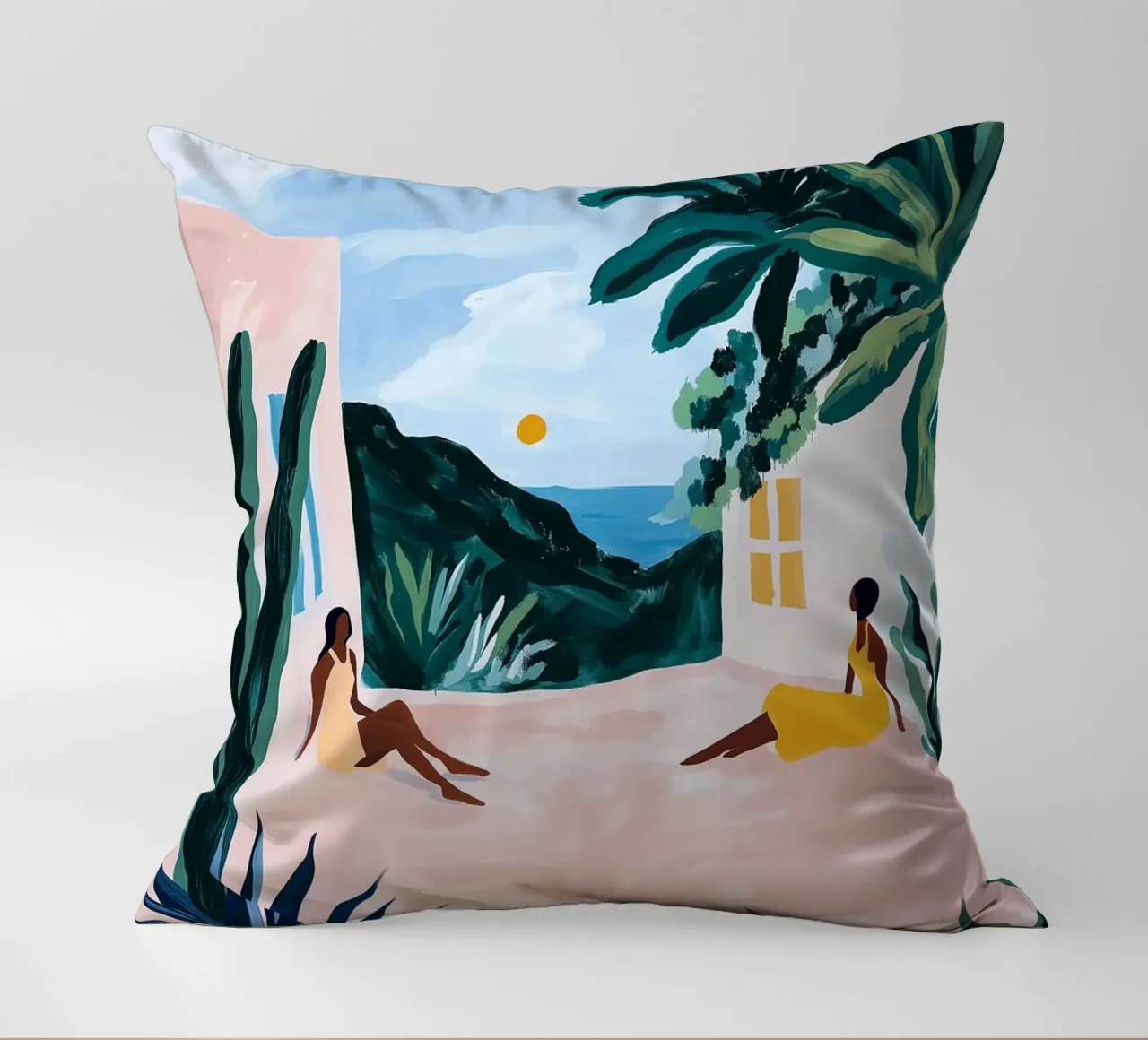 Sunset Courtyard cuscino da BALIKA HOMES ART