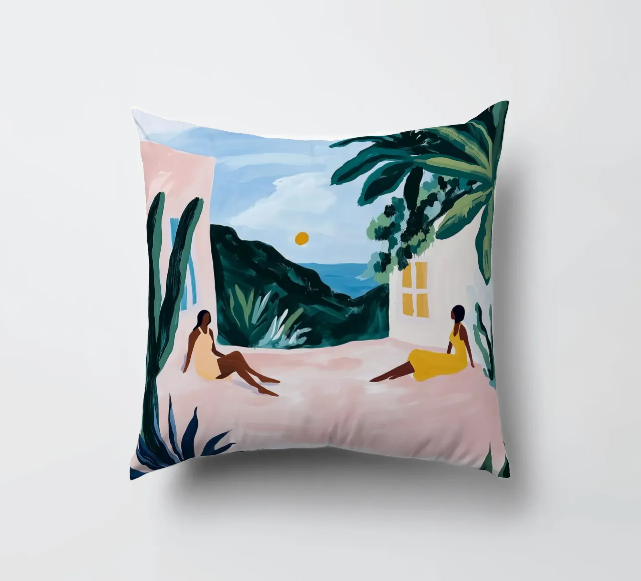 Sunset Courtyard cuscino da BALIKA HOMES ART