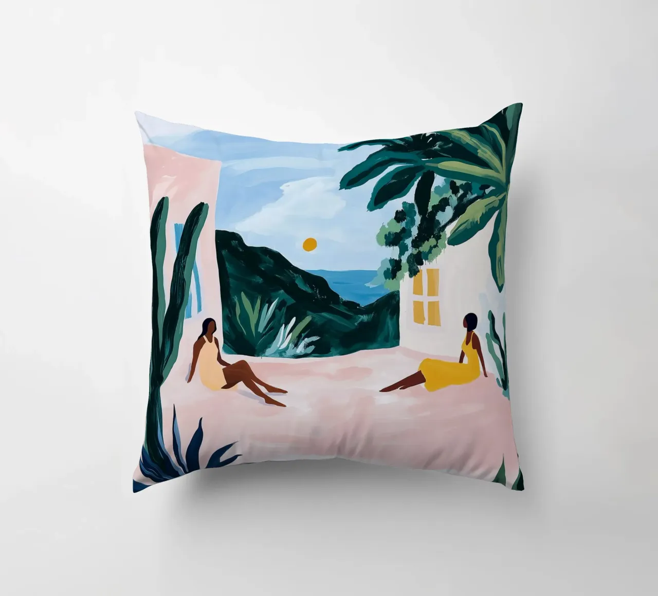 Sunset Courtyard cuscino da BALIKA HOMES ART