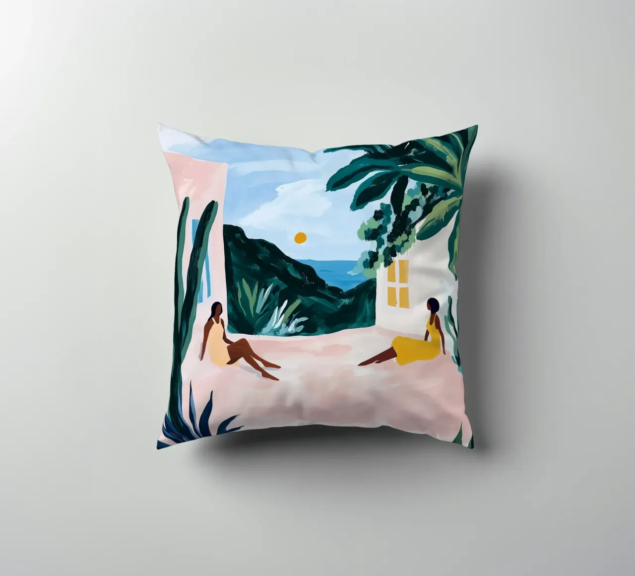 Sunset Courtyard cuscino da BALIKA HOMES ART