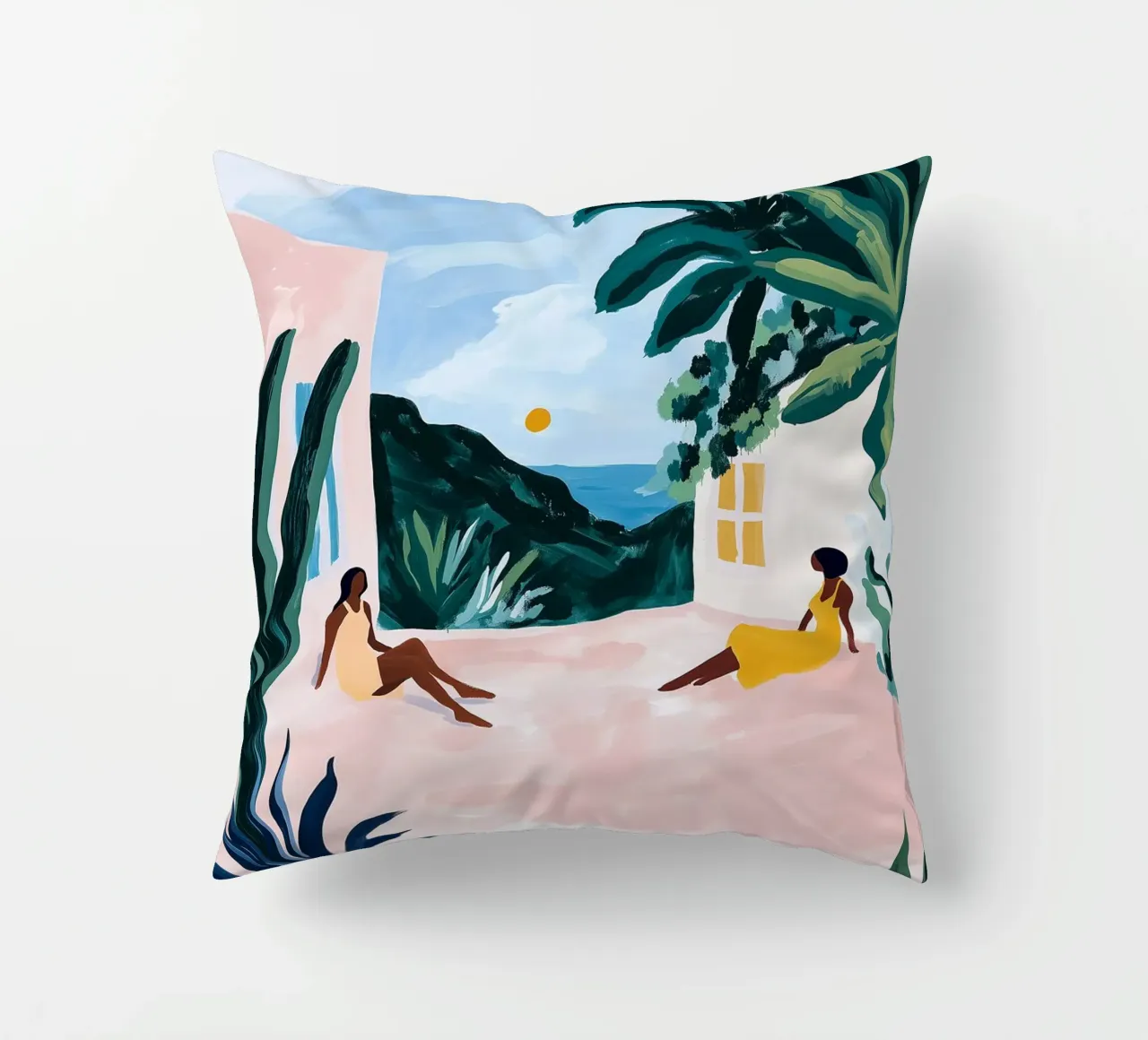 Sunset Courtyard cuscino da BALIKA HOMES ART