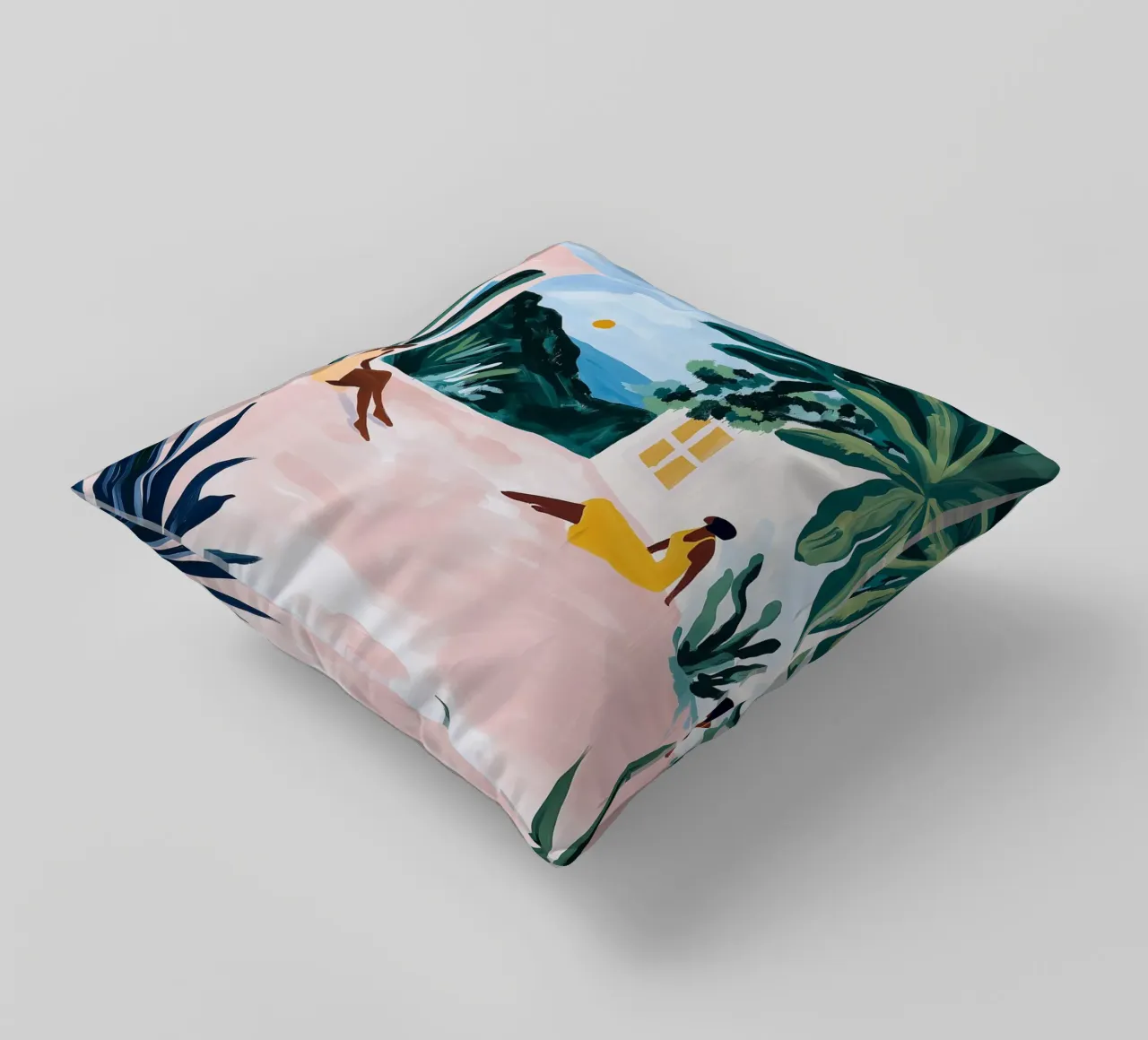 Sunset Courtyard cuscino da BALIKA HOMES ART