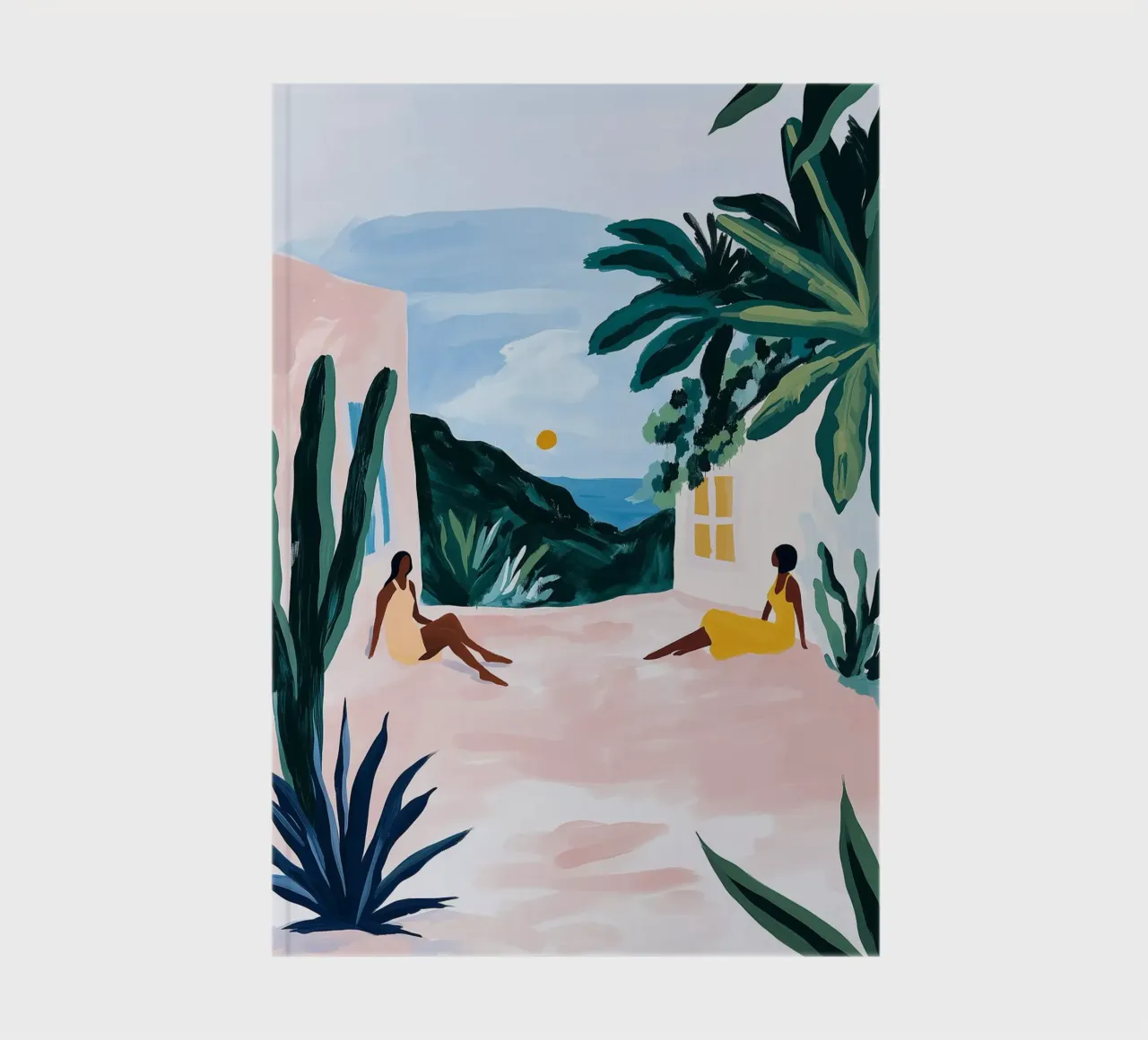 Sunset Courtyard notebook by BALIKA HOMES ART